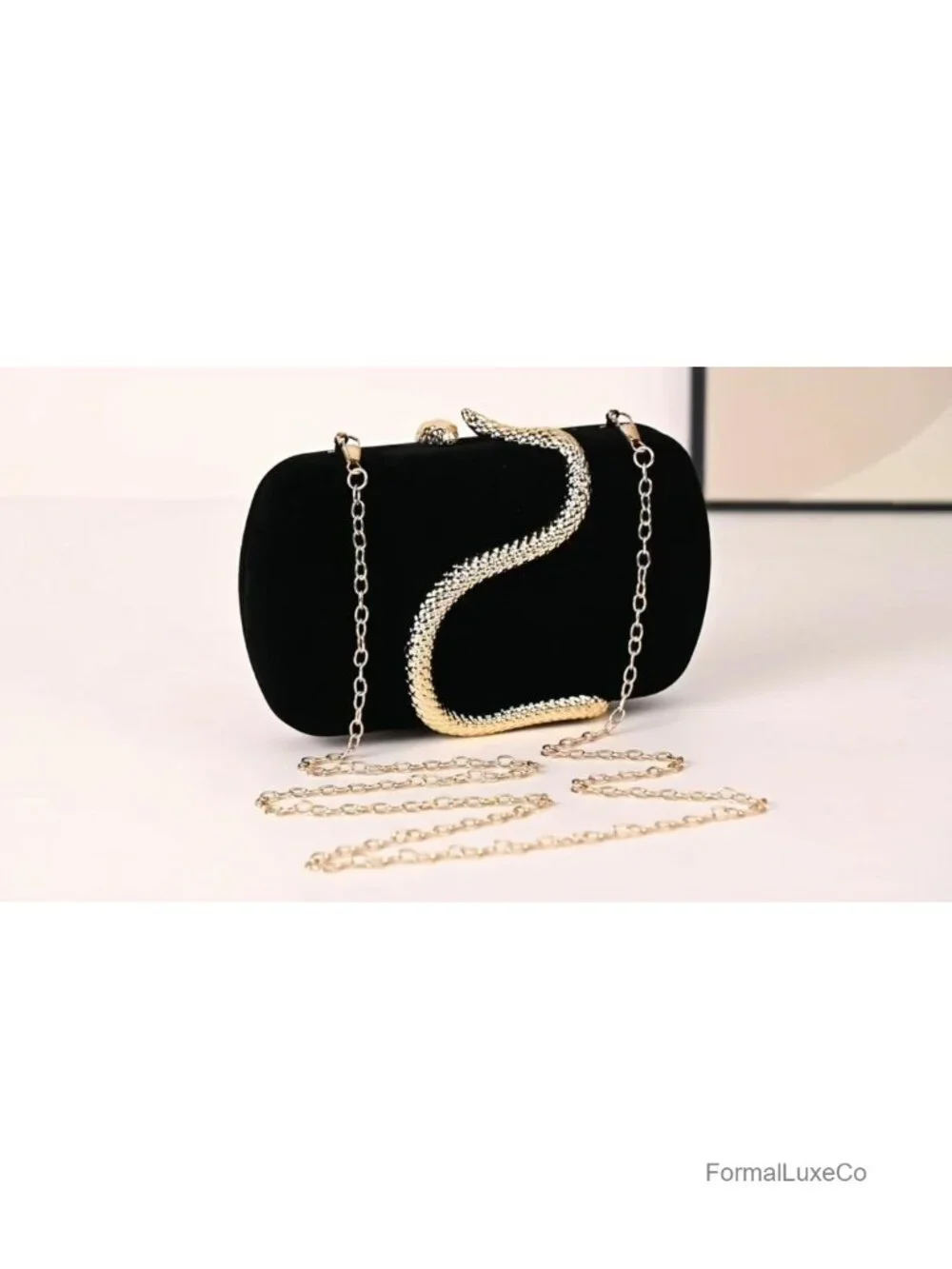 Women's Velvet Evening Clutch Purse with Chain Shoulder Bag Formal Handbag